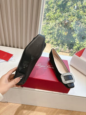 BELLE VIVIER BALLERINAS IN BLACK SMOOTH LAMBSKIN