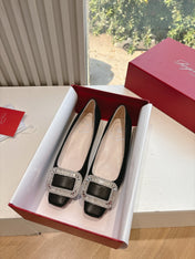 BELLE VIVIER BALLERINAS IN BLACK SMOOTH LAMBSKIN