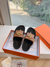 JOYCE SANDAL IN BRONZE BROWN CALFSKIN