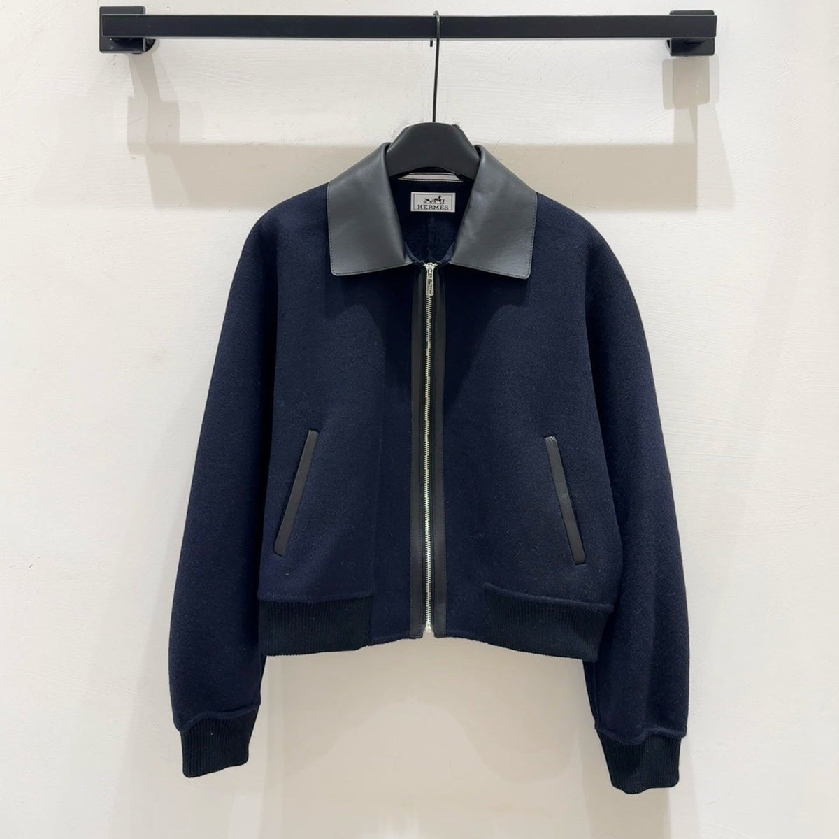 HERMES 25S CASHMERE COAT WITH SHEARLING COLLAR 251