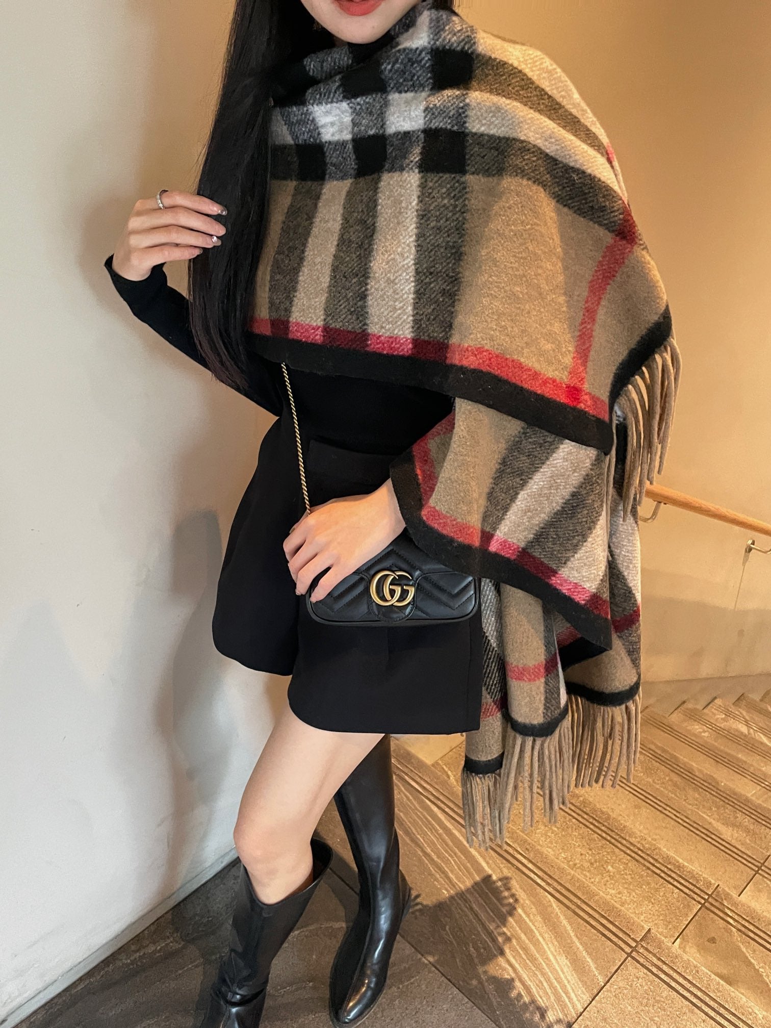 BURBERRY 25S PLAID KNIT JACKET 0030