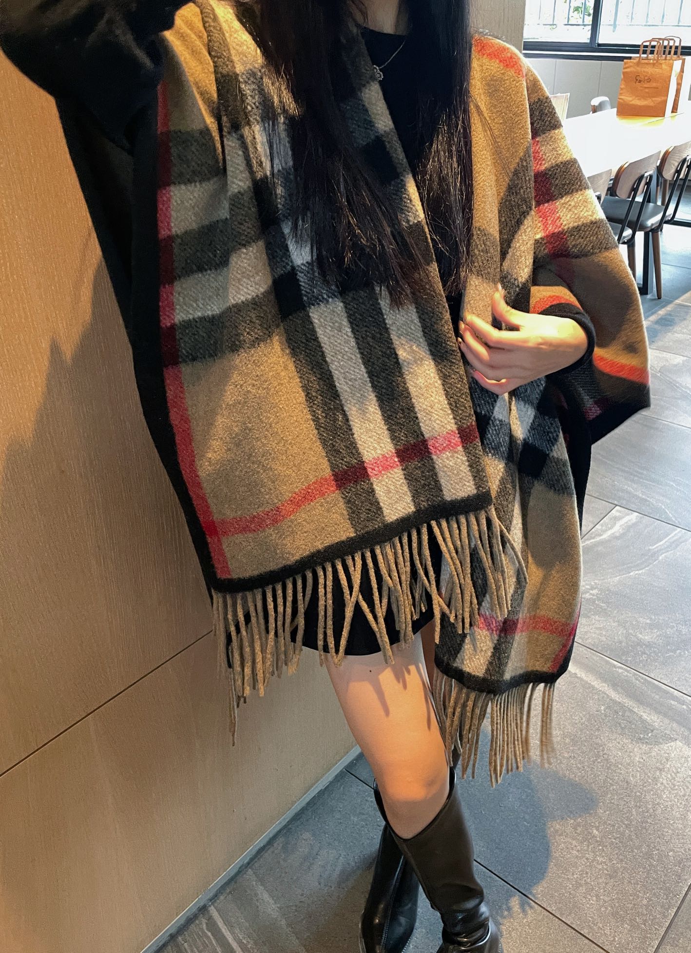 BURBERRY 25S PLAID KNIT JACKET 0030