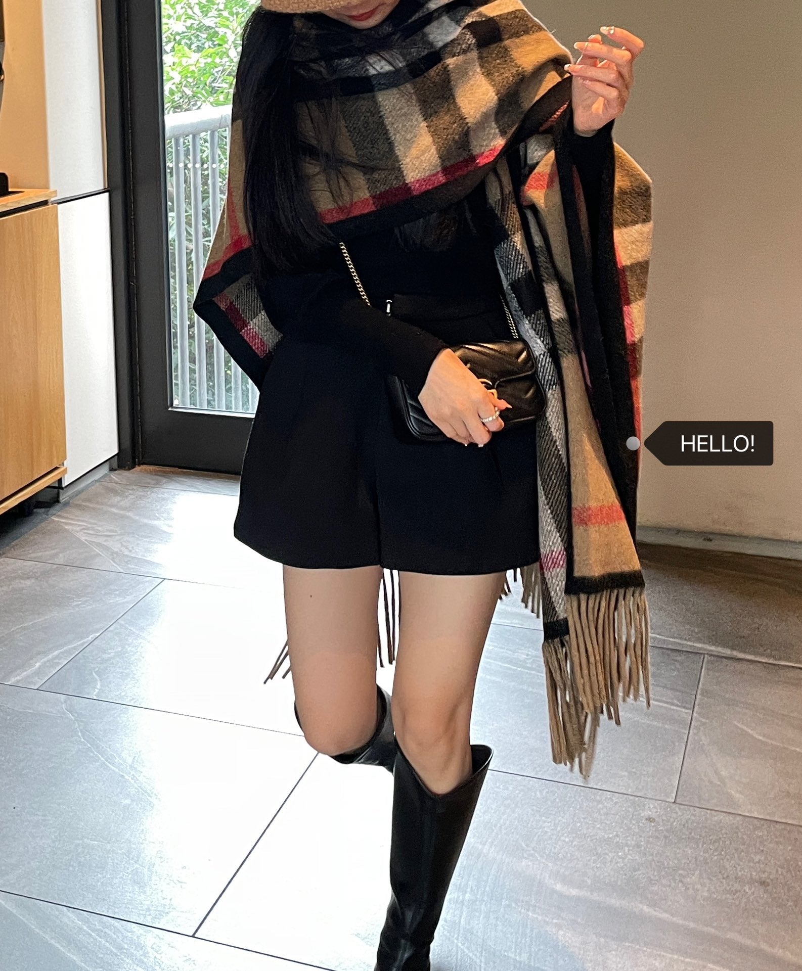 BURBERRY 25S PLAID KNIT JACKET 0030