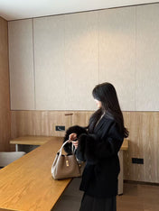 MAX MARA 25S CASHMERE COAT WITH FOX FUR TRIM 203