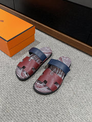 CHYPRE SANDAL BURNT UMBER CALFSKIN UNIQUE