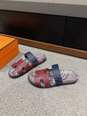 CHYPRE SANDAL BURNT UMBER CALFSKIN UNIQUE