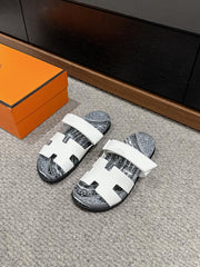 CHYPRE SANDAL WHITE CALFSKIN UNIQUE