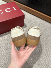 GG & ADIDAS SNEAKER LIGHT BROWN FABRIC