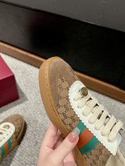 GG & ADIDAS SNEAKER LIGHT BROWN FABRIC