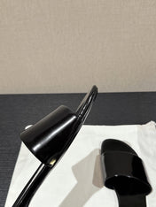 SL CARLYLE SLIPPERS BLACK CALFSKIN