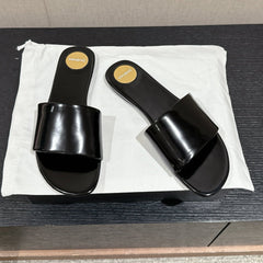 SL CARLYLE SLIPPERS BLACK CALFSKIN