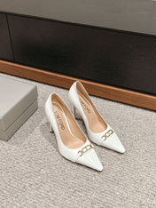 ROMAN HIGH-HEEL 10 CM IN WHITE CALFSKIN