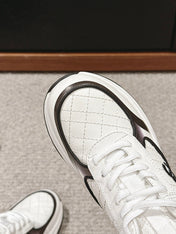 CC CLASSIC SNEAKER IN WHITE MIX BLACK LAMBSKIN