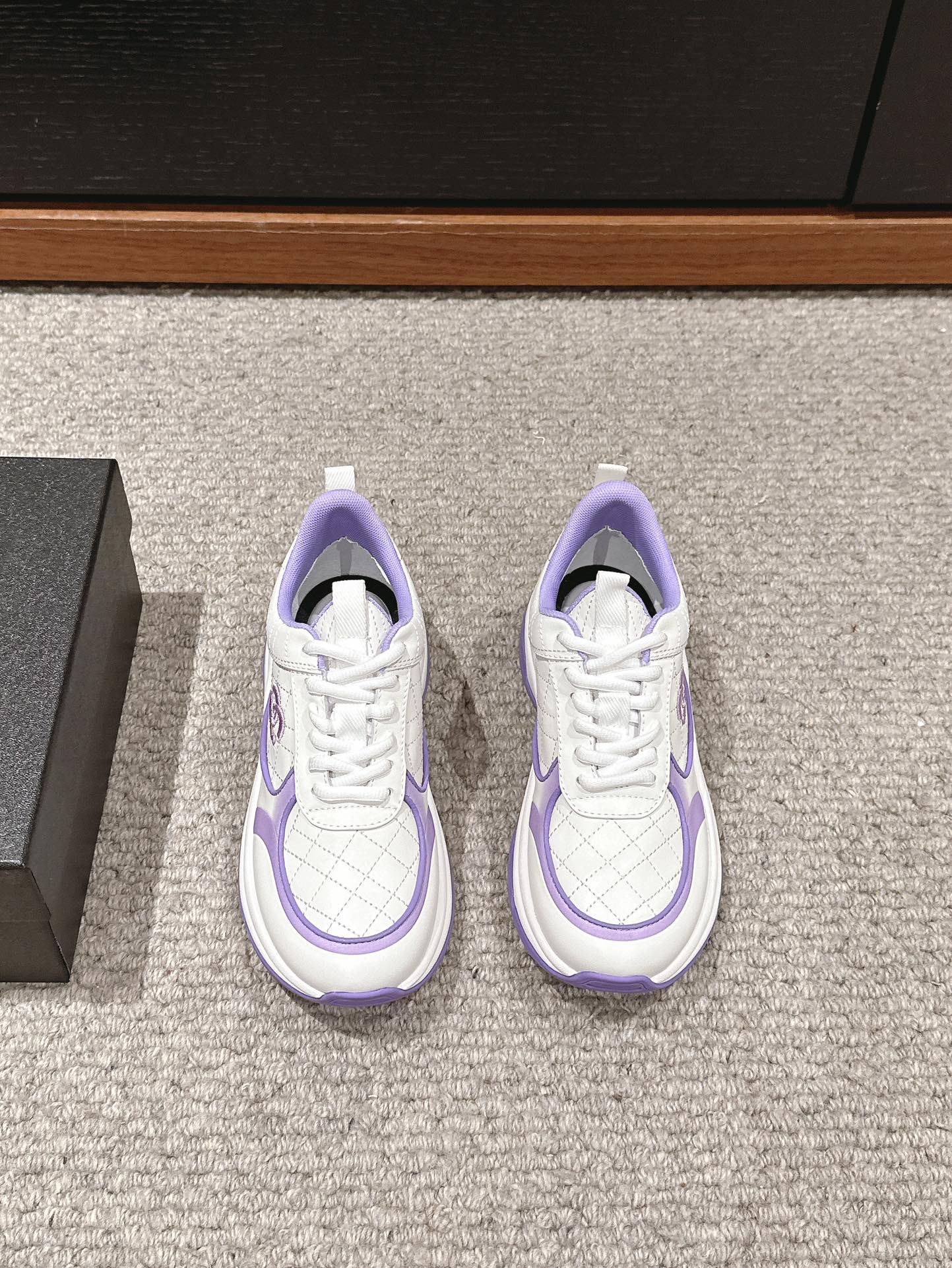 CC CLASSIC SNEAKER IN WHITE MIX IRIS PURPLE LAMBSKIN