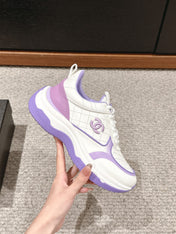 CC CLASSIC SNEAKER IN WHITE MIX IRIS PURPLE LAMBSKIN