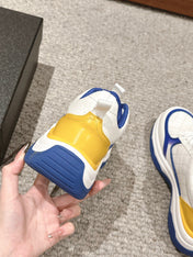 CC CLASSIC SNEAKER IN WHITE MIX COBALT BLUE LAMBSKIN