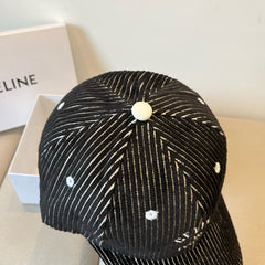 BASEBALL CAP MODEL 650190 IN BLACK CORDUROY