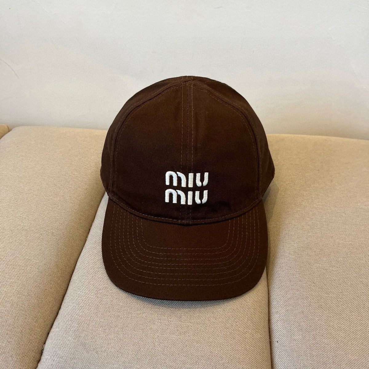 MM BASEBALL CAP IN BROWN KHAKI FABRIC STYLE 6