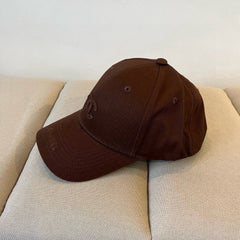 BASEBALL HAT IN DARK CHOCOLATE COTTON 672895