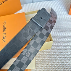 LV 25S BELT 40 MM IN BLACK MIX GREY CALFSKIN 593221