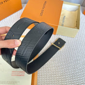 LV 25S BELT 40 MM IN BLACK CALFSKIN 593225