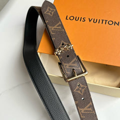 LV BLOOM 30MM BELT IN BROWN MONOGRAM CALFSKIN GOLD HARDWARE