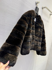 MAX MARA 25S V-NECK FUR COAT 156