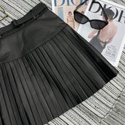 DIOR 25S SHEEPSKIN PLEATED MINI SKIRT 844