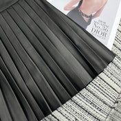 DIOR 25S SHEEPSKIN PLEATED MINI SKIRT 844