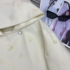 HERMES 25S REVERSIBLE SHORT CASHMERE HOODED COAT 012