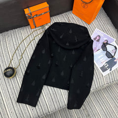HERMES 25S REVERSIBLE SHORT CASHMERE HOODED COAT 013