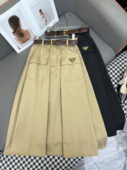 PRADA NEW STYLE PLEATED SKIRT WITH TWO POCKETS 245884