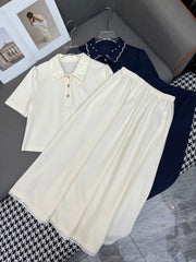 ELEGANT SET – TOP WITH FLOWY A-LINE SKIRT