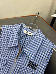 SLEEVELESS CHECKED DRESS WITH MATCHING BELT