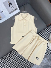 MATCHING SET WITH SLEEVELESS TOP AND SHORT SKIRT