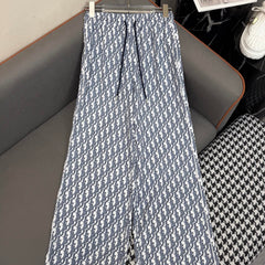 DIOR WIDE LEG PANTS WITH GEOMETRIC POLYGON PATTERN 266698
