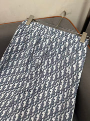 DIOR WIDE LEG PANTS WITH GEOMETRIC POLYGON PATTERN 266698