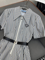 PRADA STRIPED DRESS WITH BELT 269117