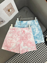 DIOR FLORAL PRINTED SHORTS 25S IN POLYESTER 266649