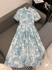 DIO LAPEL DRESS 25S IN POLYESTER 266653