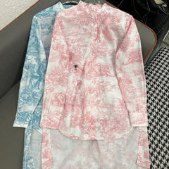 DIO LONG SLEEVE SHIRT WITH MANDARIN COLLAR 25S IN POLYESTER 266663