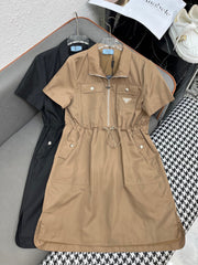 DRESS KHAKI WITH DRAWSTRING WAIST