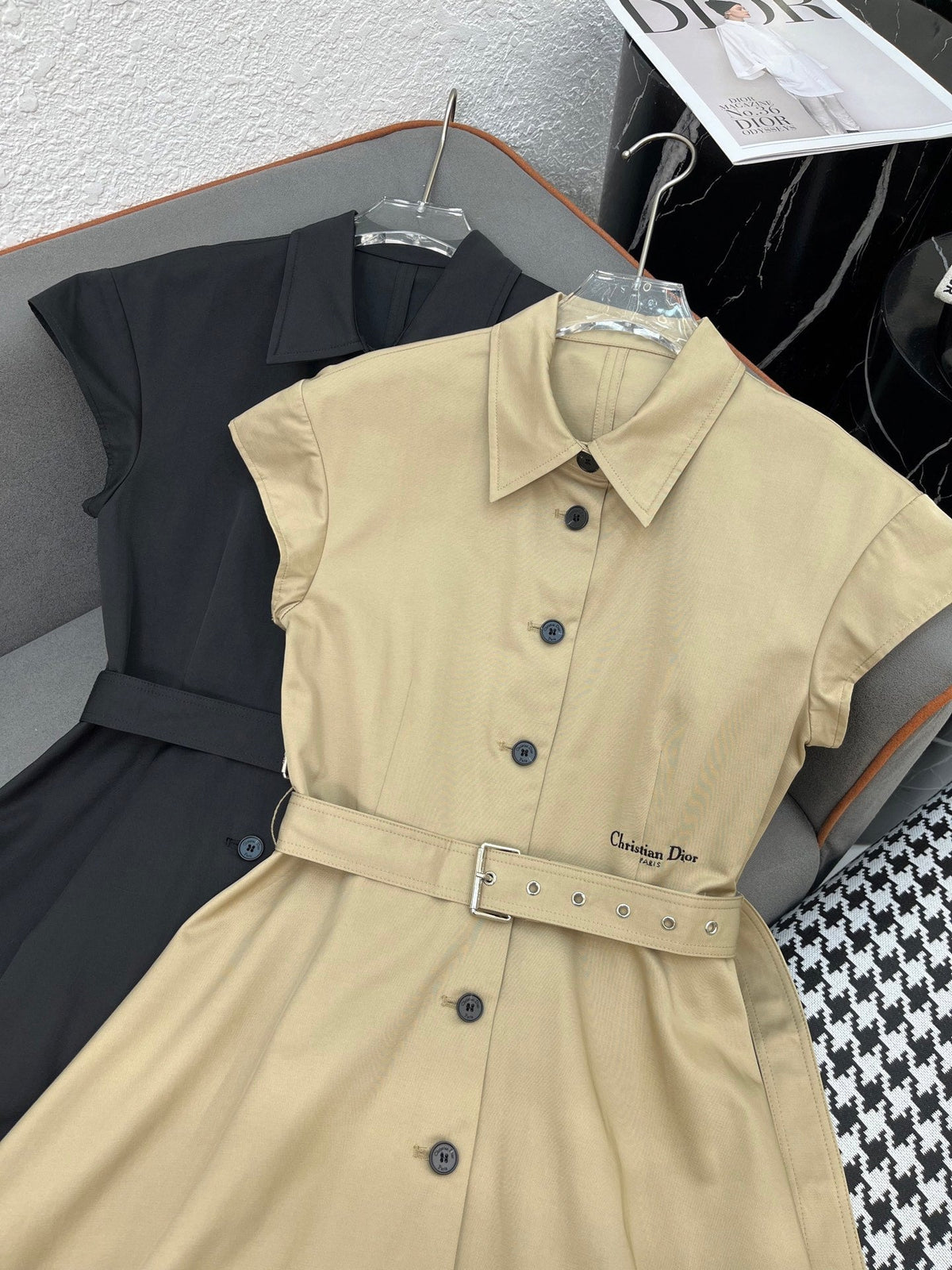 DIO FLUTTER SLEEVE DRESS 25S IN COTTON 266678