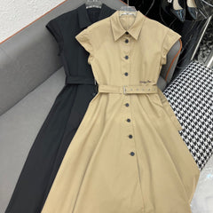 DIO FLUTTER SLEEVE DRESS 25S IN COTTON 266678