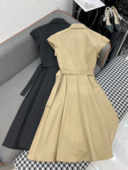 DIO FLUTTER SLEEVE DRESS 25S IN COTTON 266678