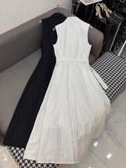 DIOR SLEEVELESS DRESS 25S IN DIAMONDPATTERNED COTTON JACQUARD 266620