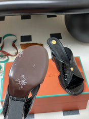 HIGH HEELS 80 MM IN BLACK CALFSKIN SNAKE EMBOSSING