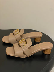 DIOR HIGH HEEL CLASSIC MONTAIGNE 40 MM 25S IN BROWN LAMBSKIN WITH CD LOGO