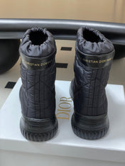 DIOR 25S FROST LOW ANKLE BOOTS IN BLACK FABRIC