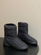 DIOR 25S FROST LOW ANKLE BOOTS IN BLACK FABRIC